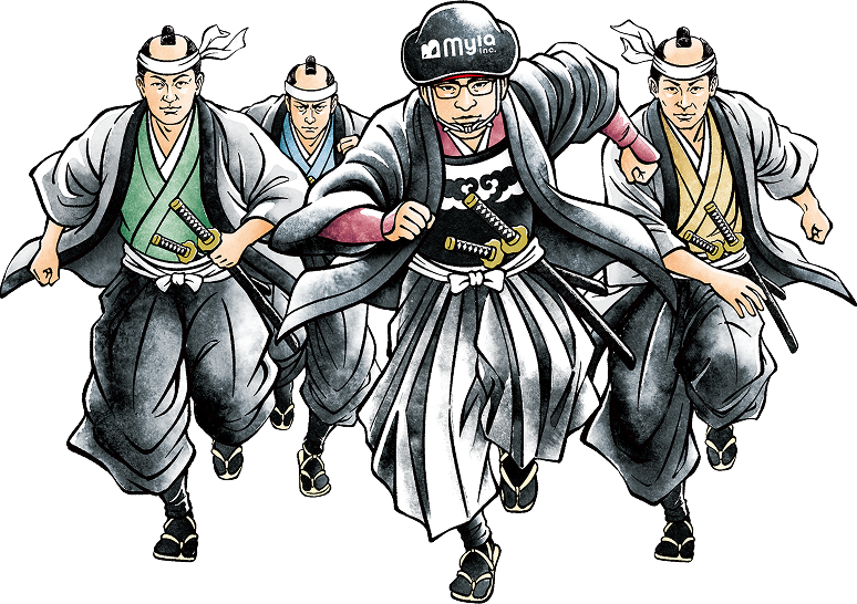 江戸時代の役人が駆ける